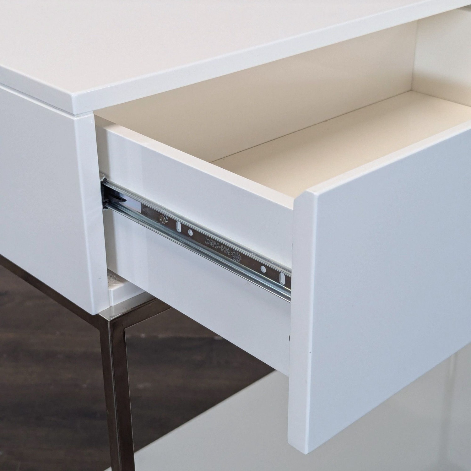 West Elm White Lacquer Storage Console - image-7