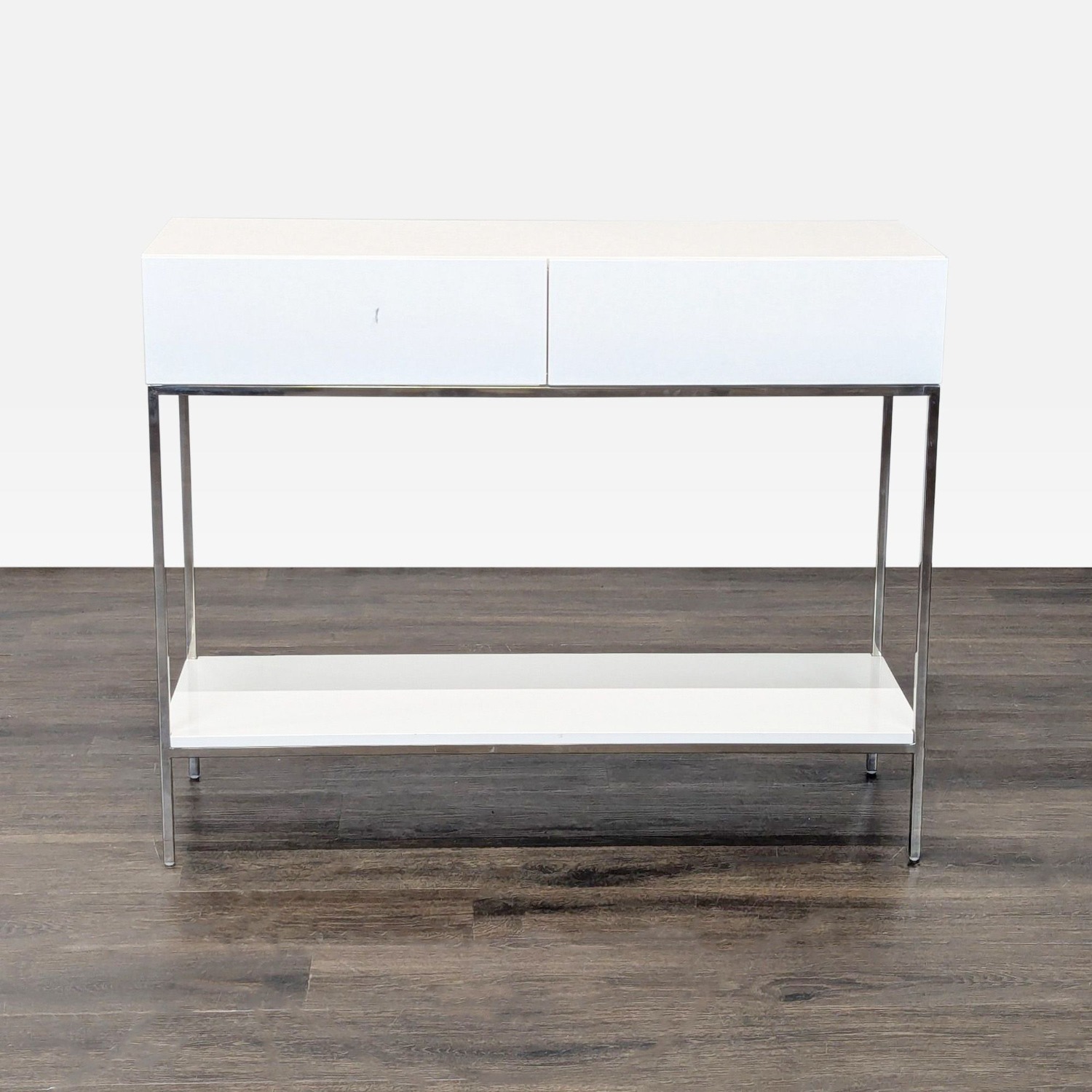 West Elm White Lacquer Storage Console - image-8