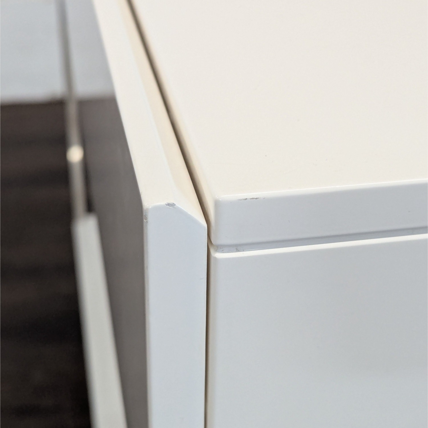 West Elm White Lacquer Storage Console - image-3