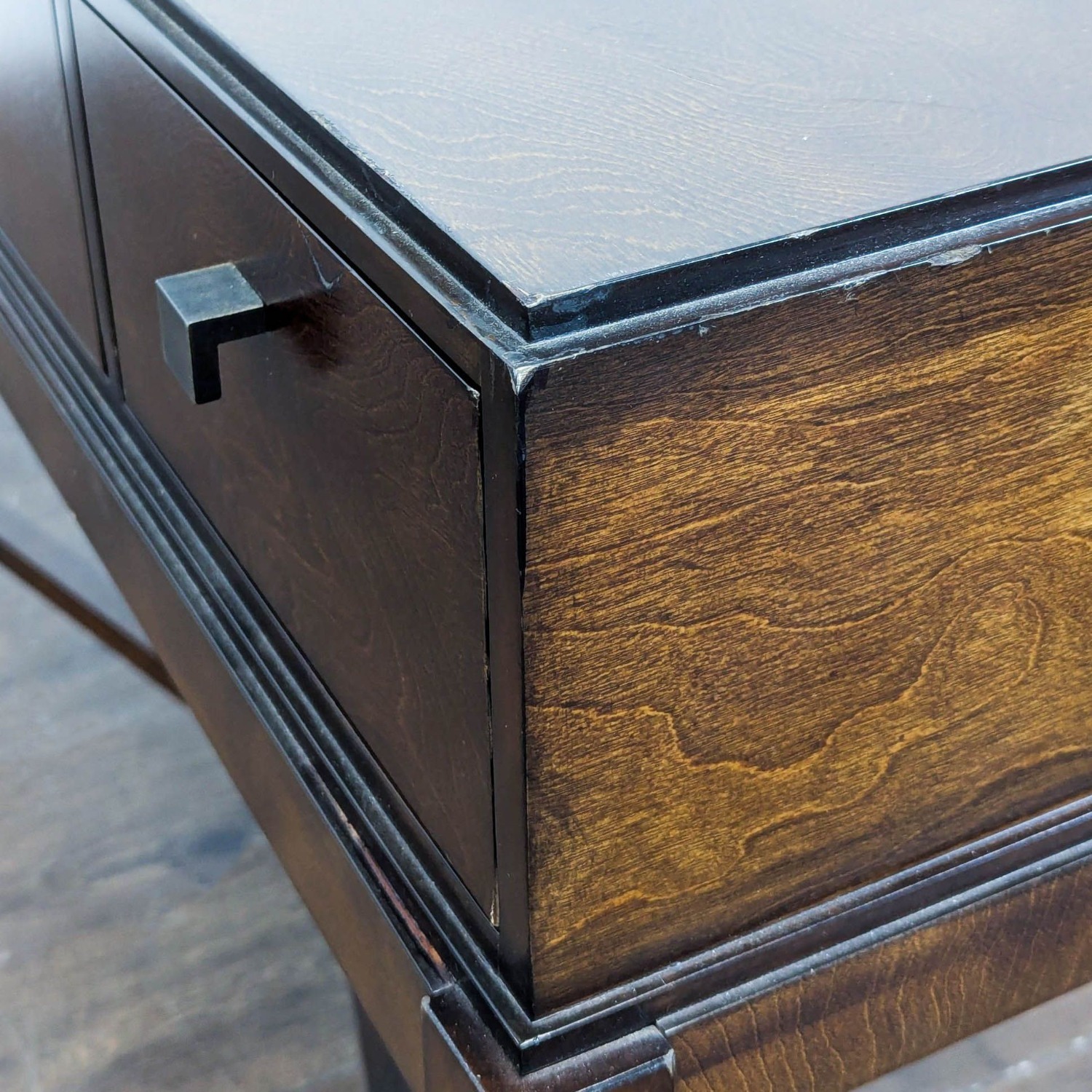 Three Drawer Wood Console Table	 - image-5