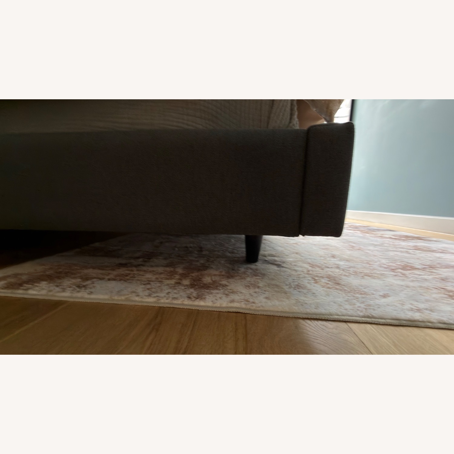 Crate & Barrel Tate Dark Gray Fabric King Bed - image-4