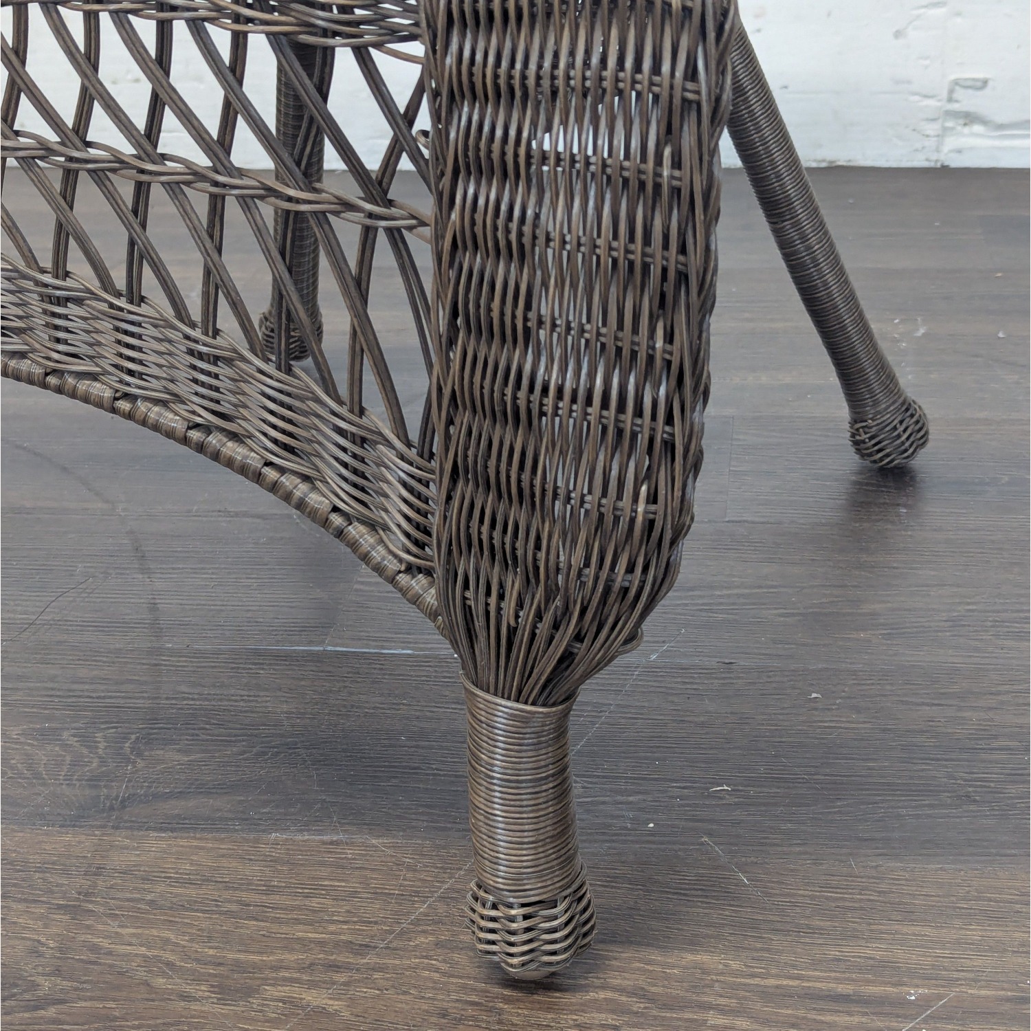 Classic Brown Wicker Outdoor Arm Chair - image-3