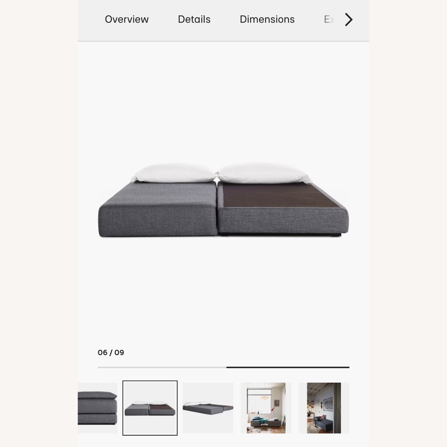 Design Within Reach Dark Gray Fabric Daybed - image-5