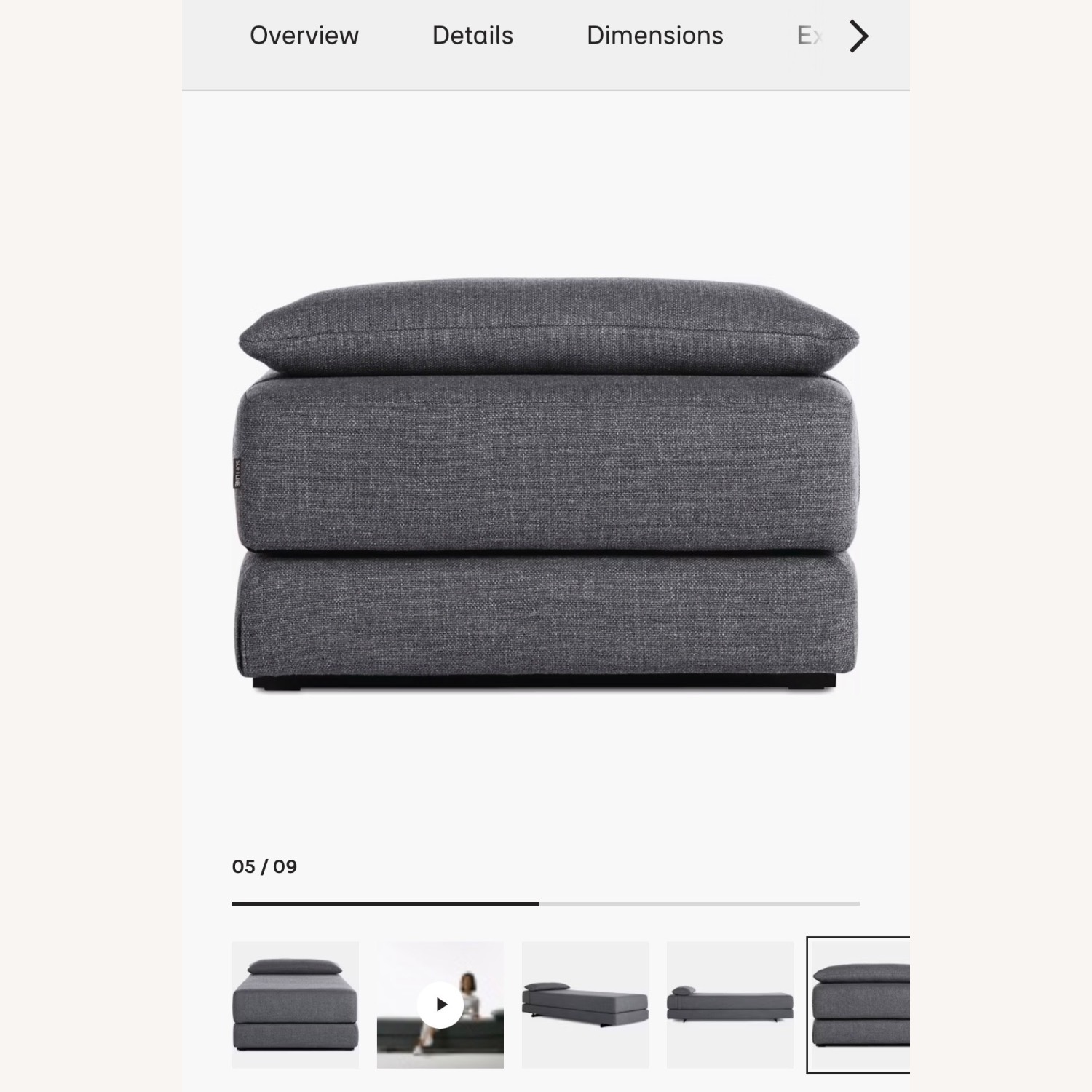 Design Within Reach Dark Gray Fabric Daybed - image-4