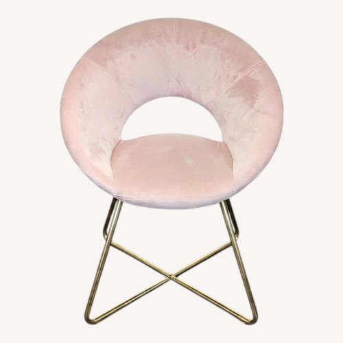 Used Modern Pink Velvet Lounge Chair  for sale on AptDeco