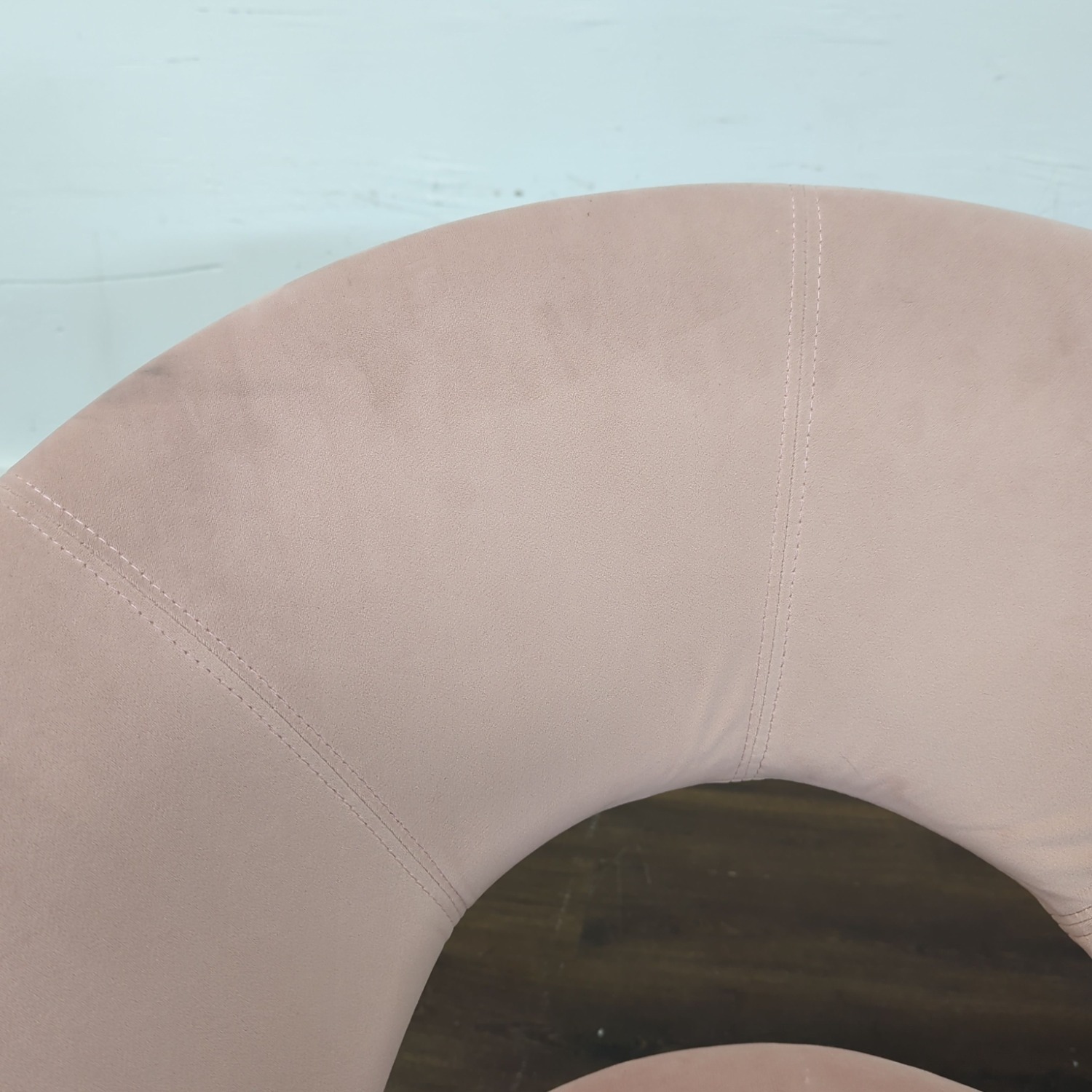 Modern Pink Velvet Lounge Chair  - image-1