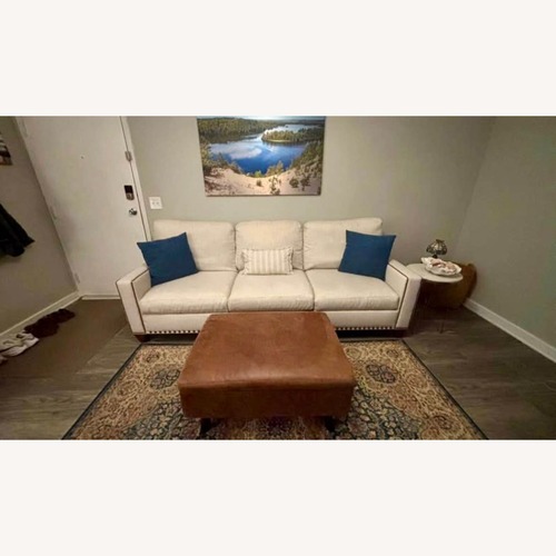 Used Bassett Natural Fabric 3+ Seater Sofa for sale on AptDeco
