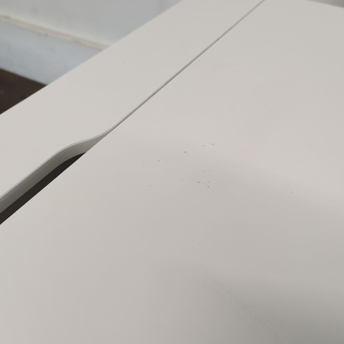 Used Modern White Desk with Two Drawers  for sale on AptDeco