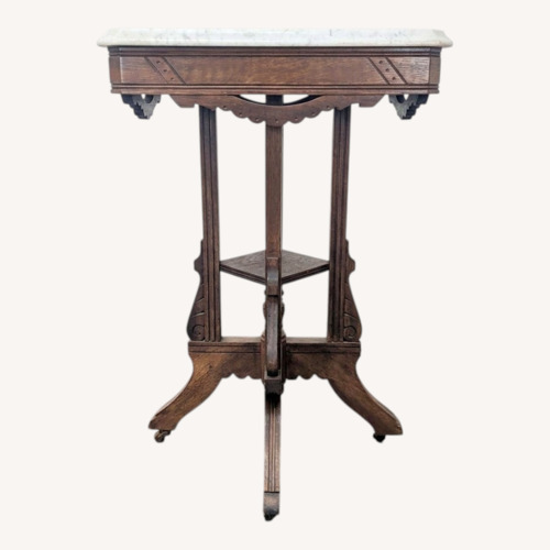 Used Eastlake Victorian Marble Top Side Table	 for sale on AptDeco