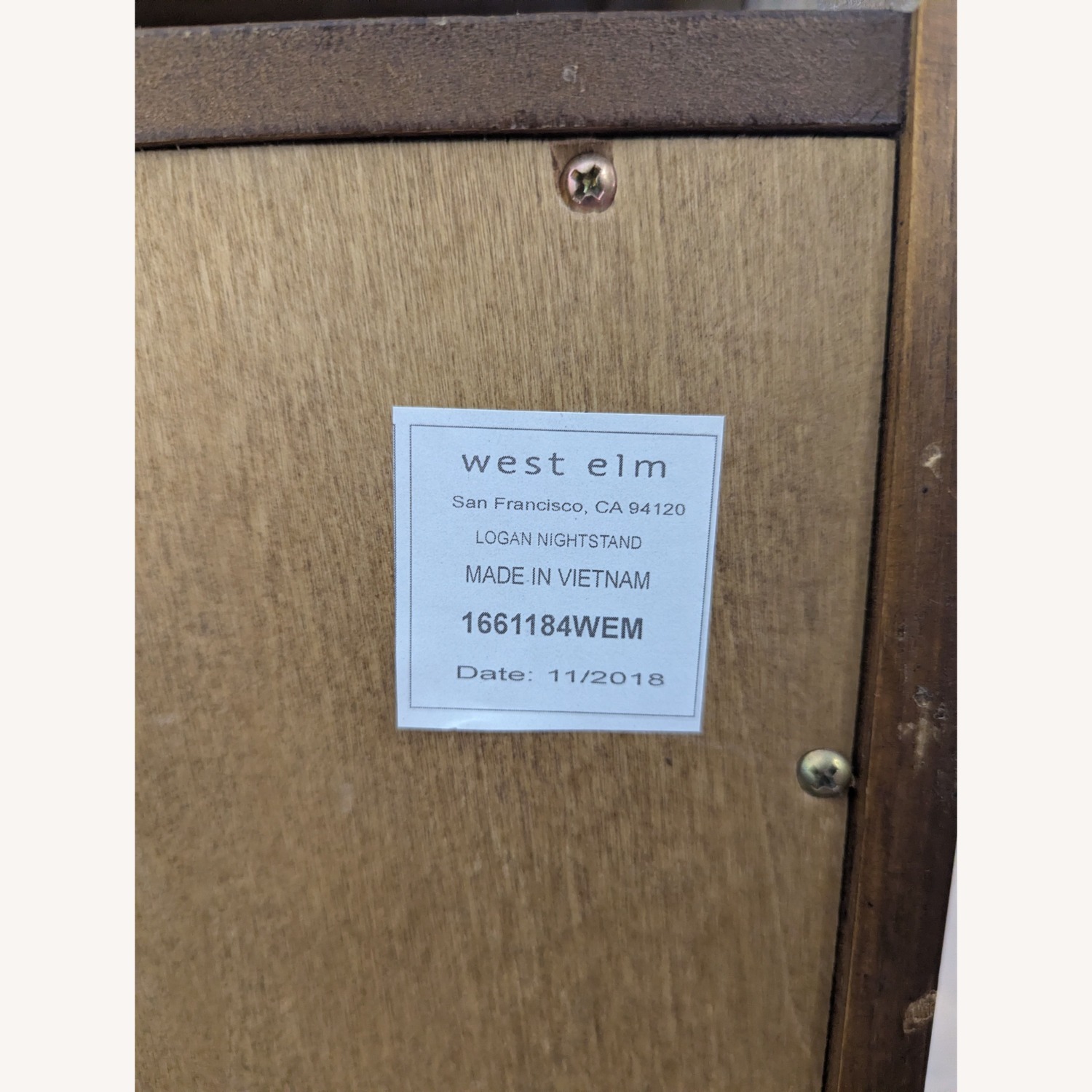 Pair of West Elm Logan Nightstands - image-1