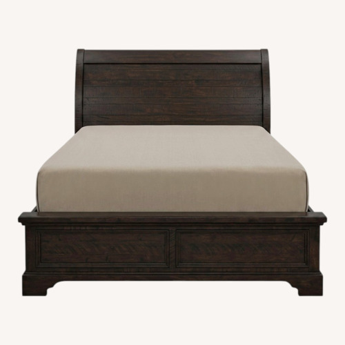 Used Aspen Home Dark Brown Wood King Bed for sale on AptDeco