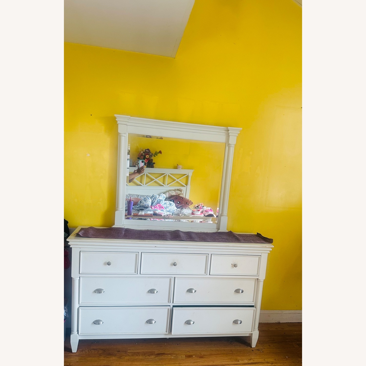 A & B Home White Wood Dresser - image-4
