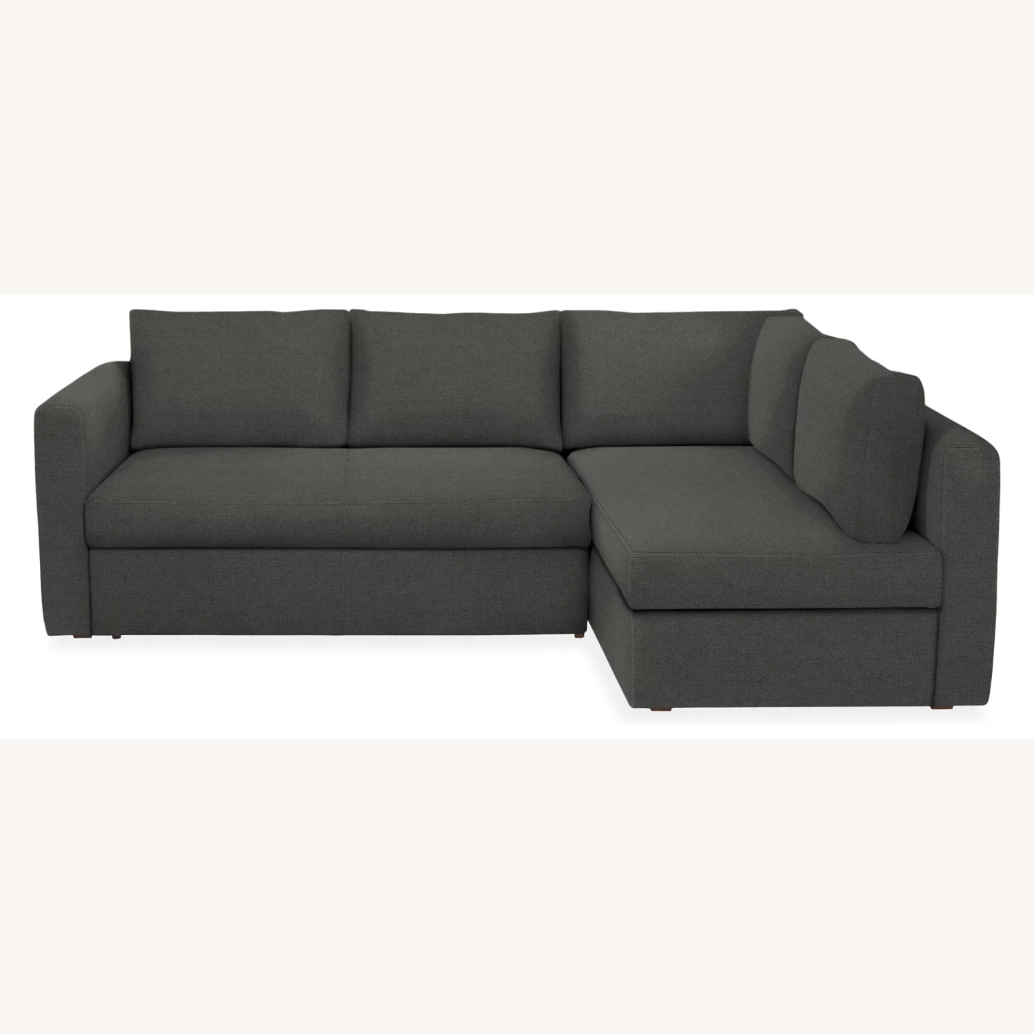 Room & Board Oxford Gray Suede Sleeper Sofa & Ottoman - image-4