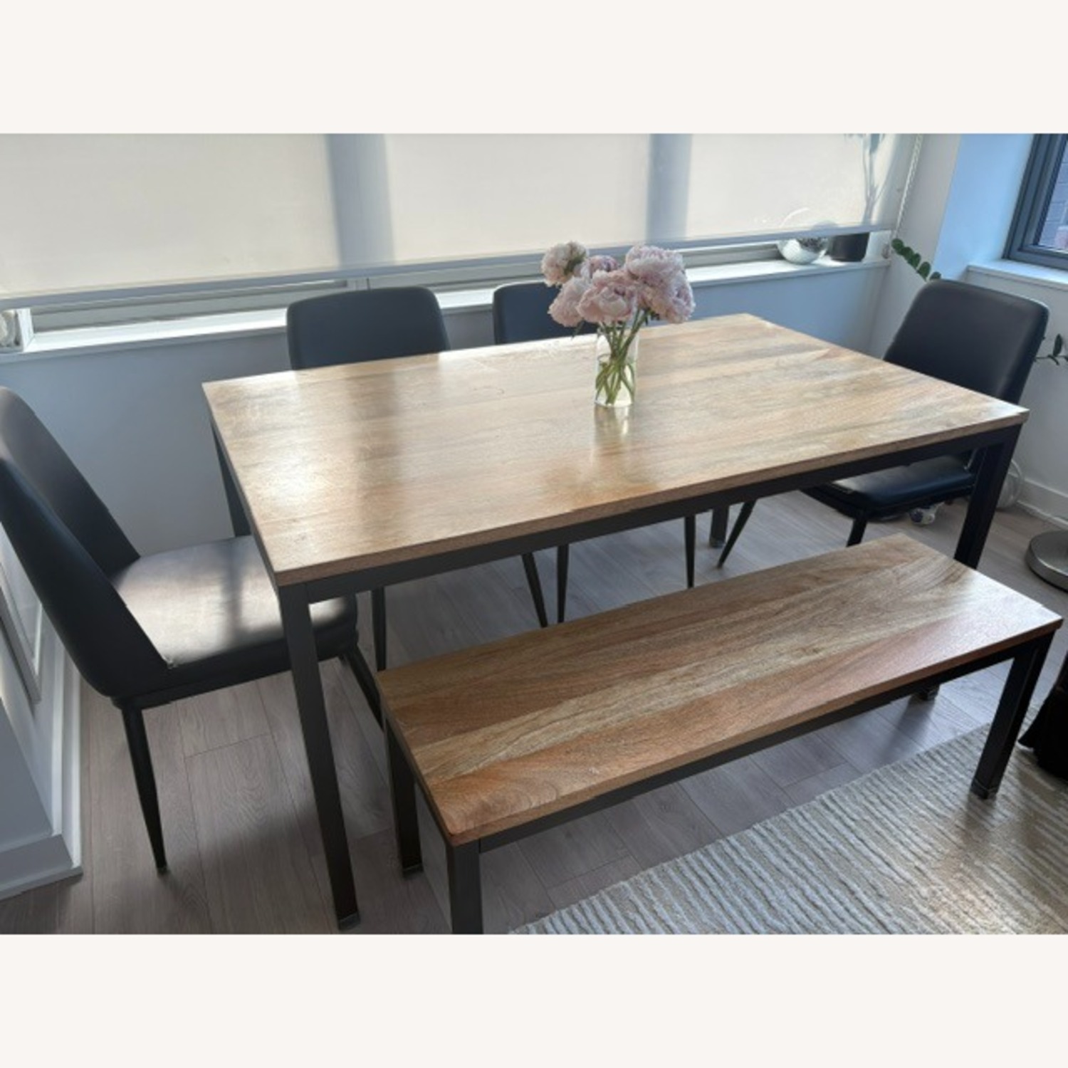West Elm Dining Table (Plus Free Bench & Chairs) - image-11