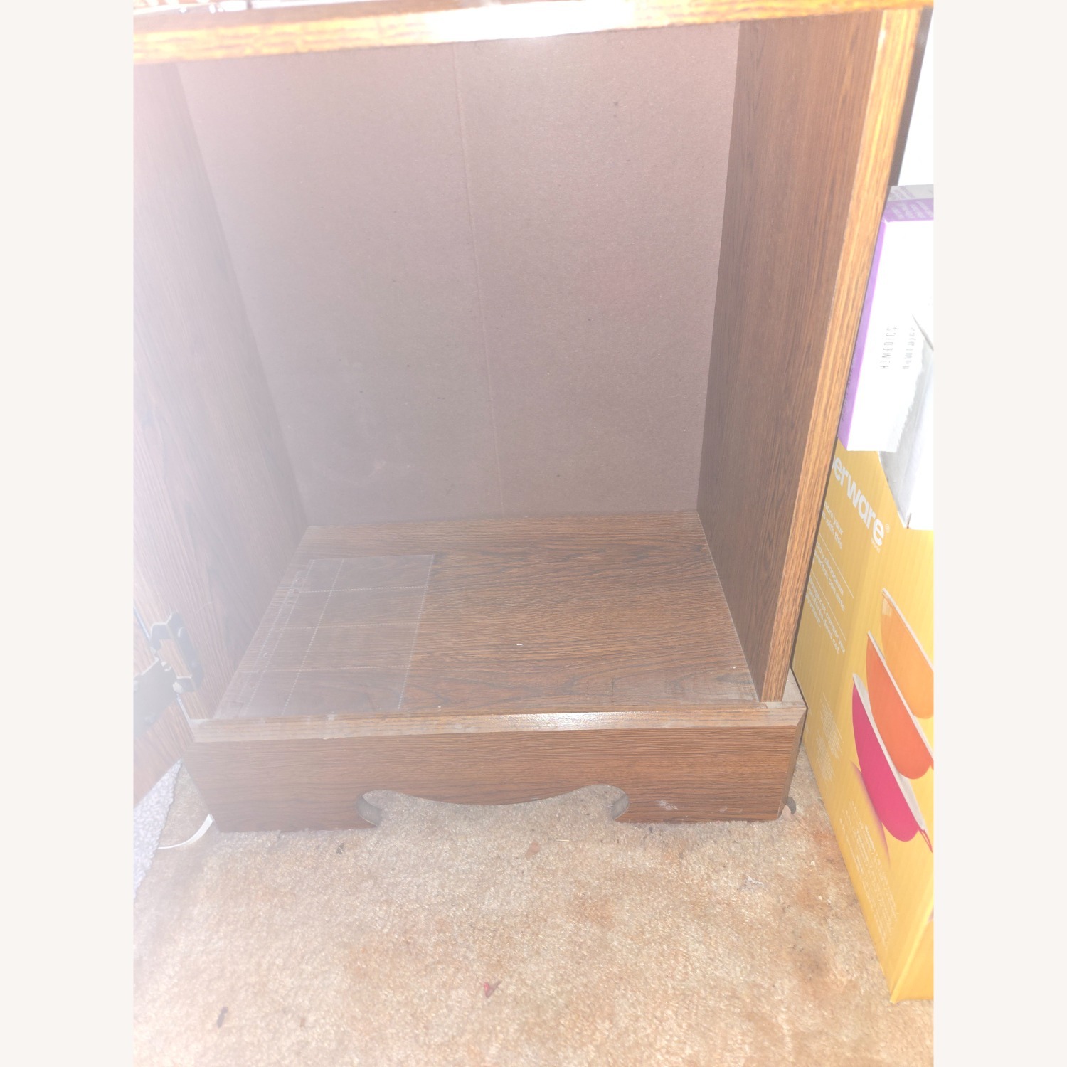 Dark Brown Wood Wall Unit - image-3