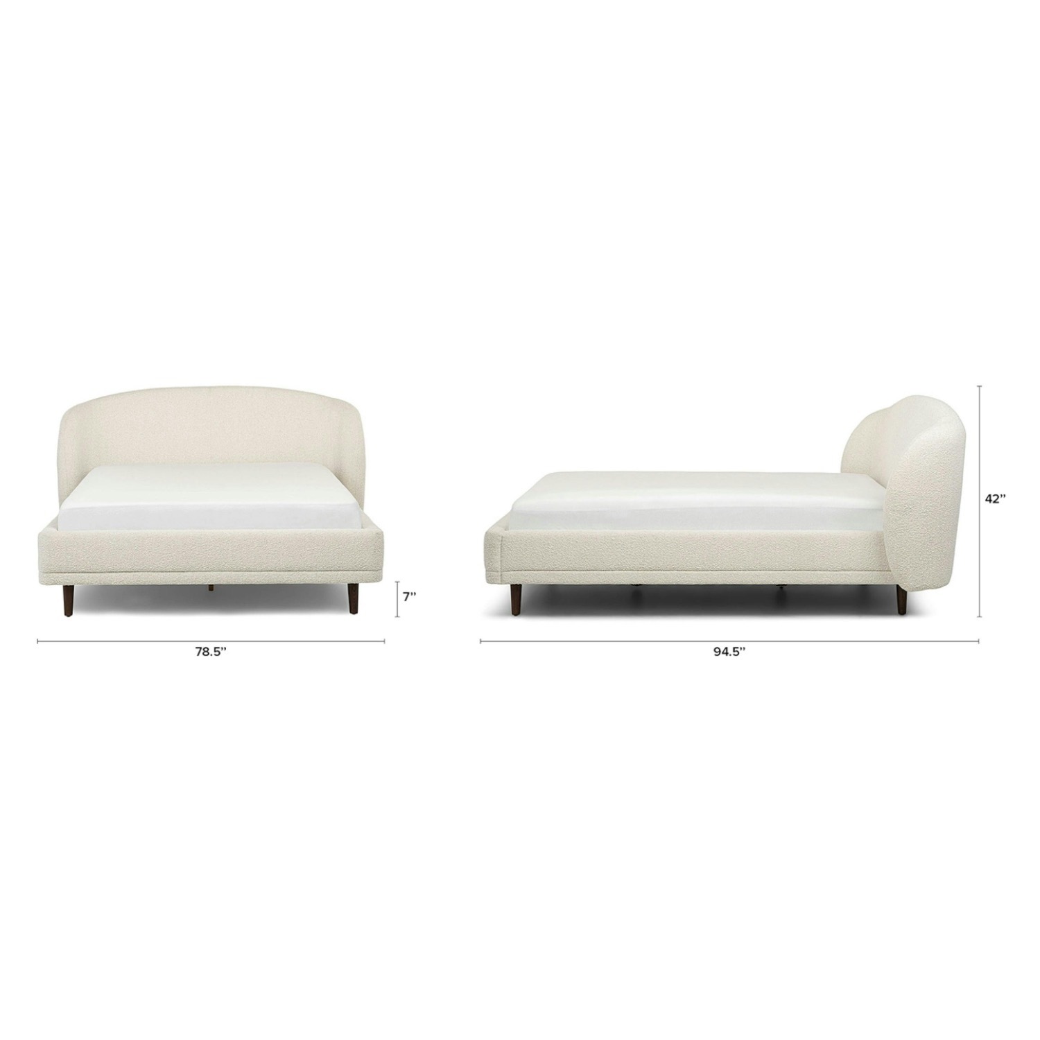 Article White Boucle Queen Bed - image-3