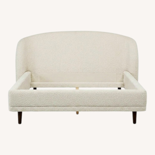 Used Article White Boucle Queen Bed for sale on AptDeco