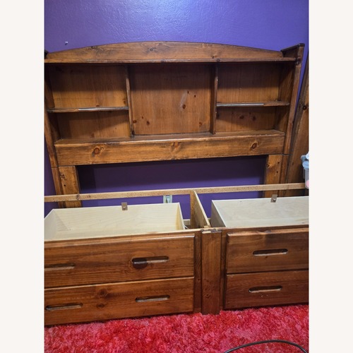 Used Natural Wood Full Bed for sale on AptDeco