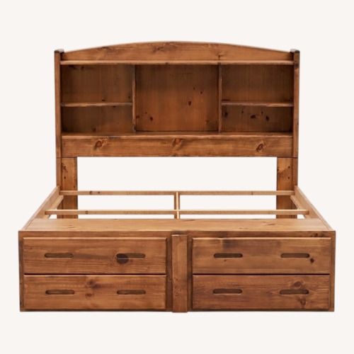 Used Natural Wood Full Bed for sale on AptDeco