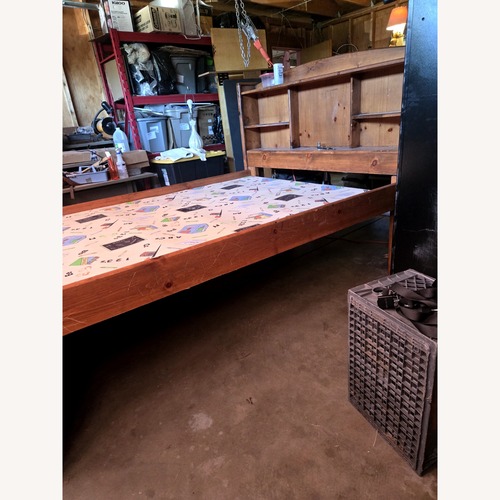 Used Natural Wood Full Bed for sale on AptDeco
