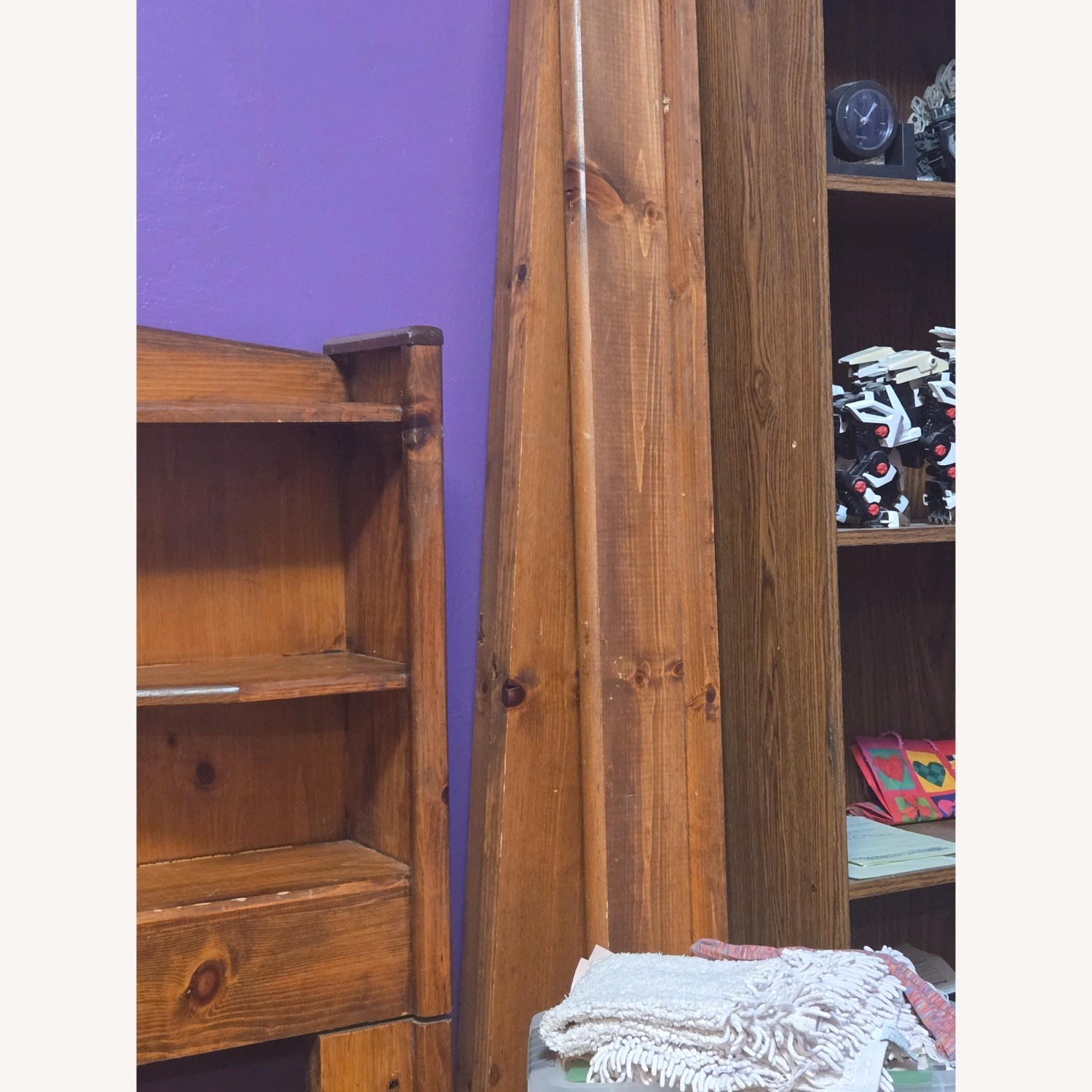 Natural Wood Full Bed - image-3