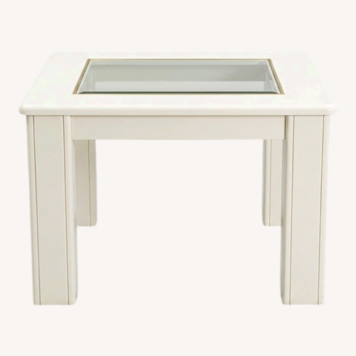 Used Real Wood Italian Side End Coffee Mirror Top for sale on AptDeco