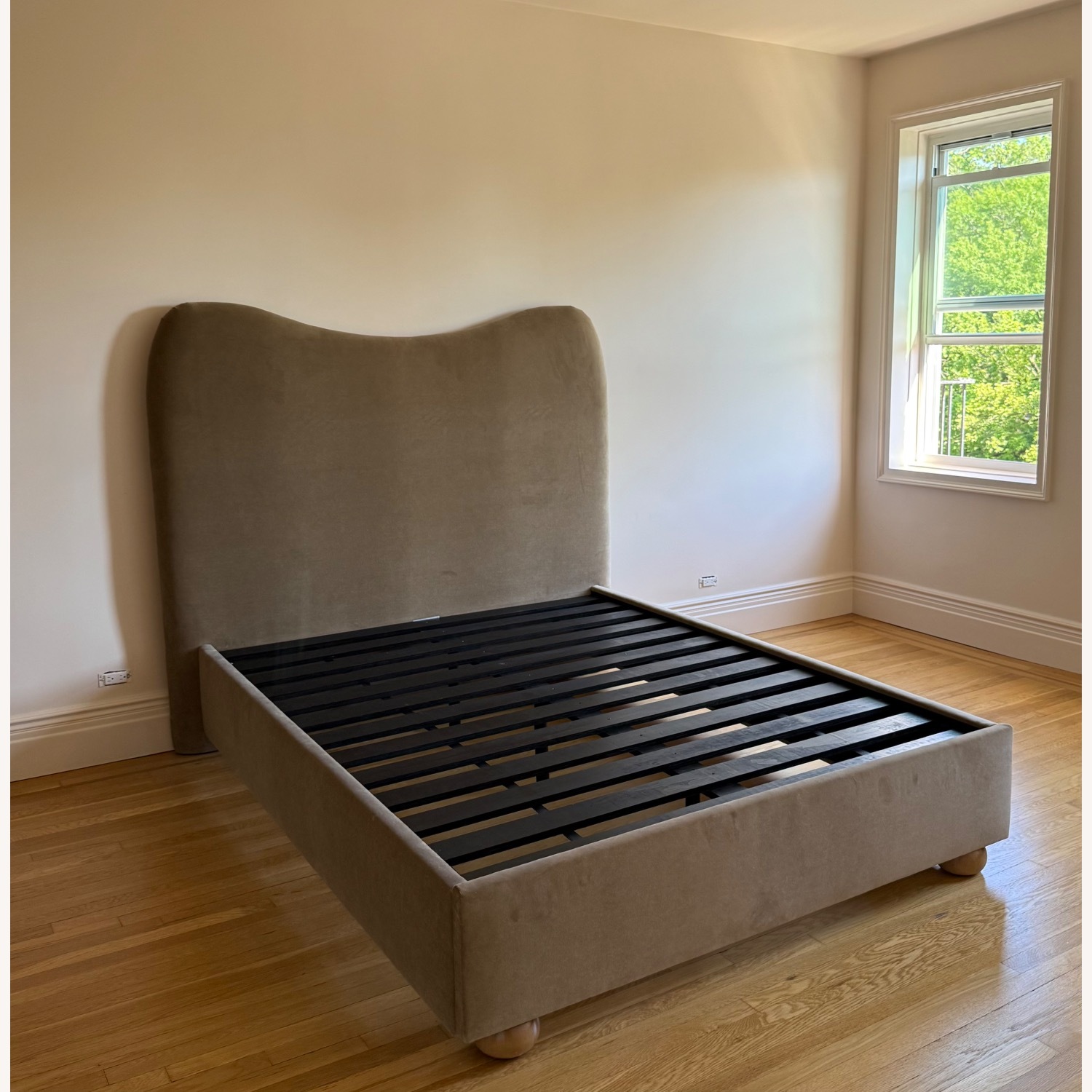 Lemieux Et Cie Light Brown Velvet Queen Bed - image-4