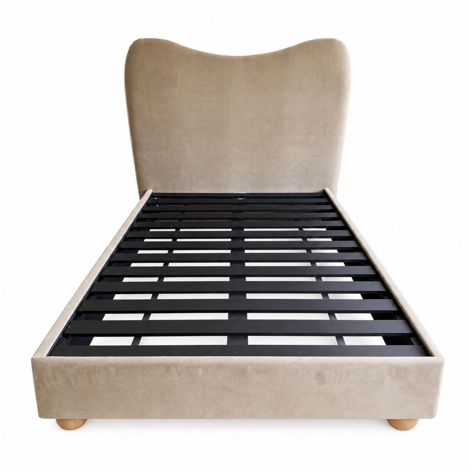 Lemieux Et Cie Light Brown Velvet Queen Bed - image-0