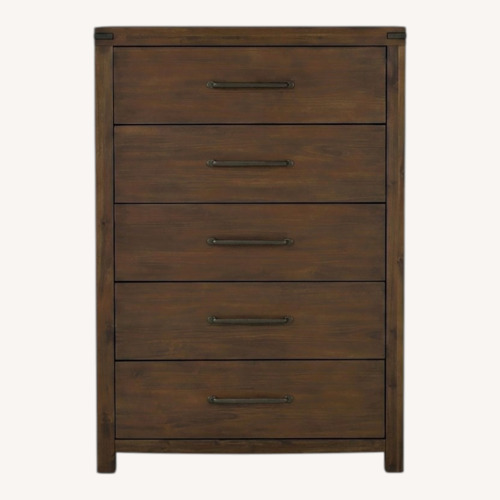 Used Raymour & Flanigan Dark Brown Wood Dresser for sale on AptDeco