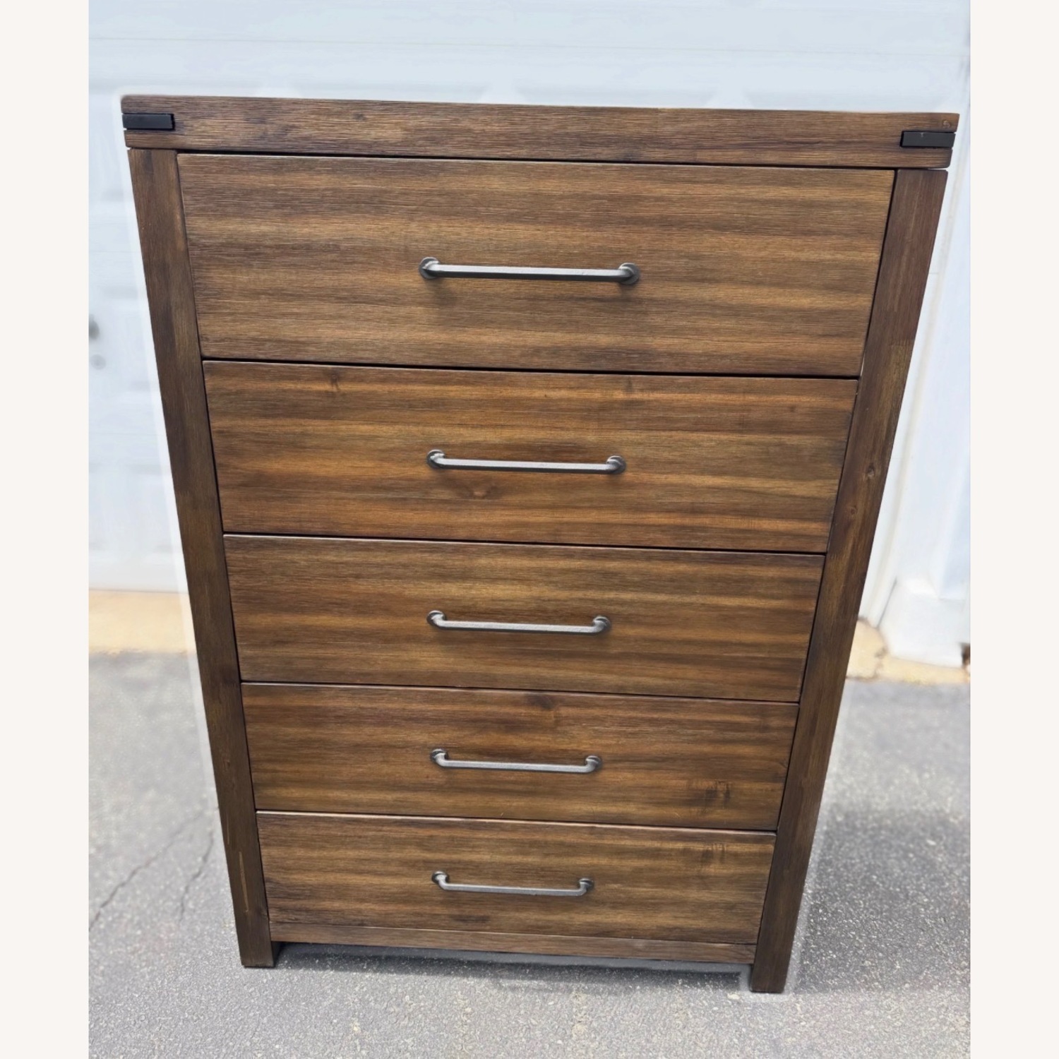 Raymour & Flanigan Dark Brown Wood Dresser - image-1