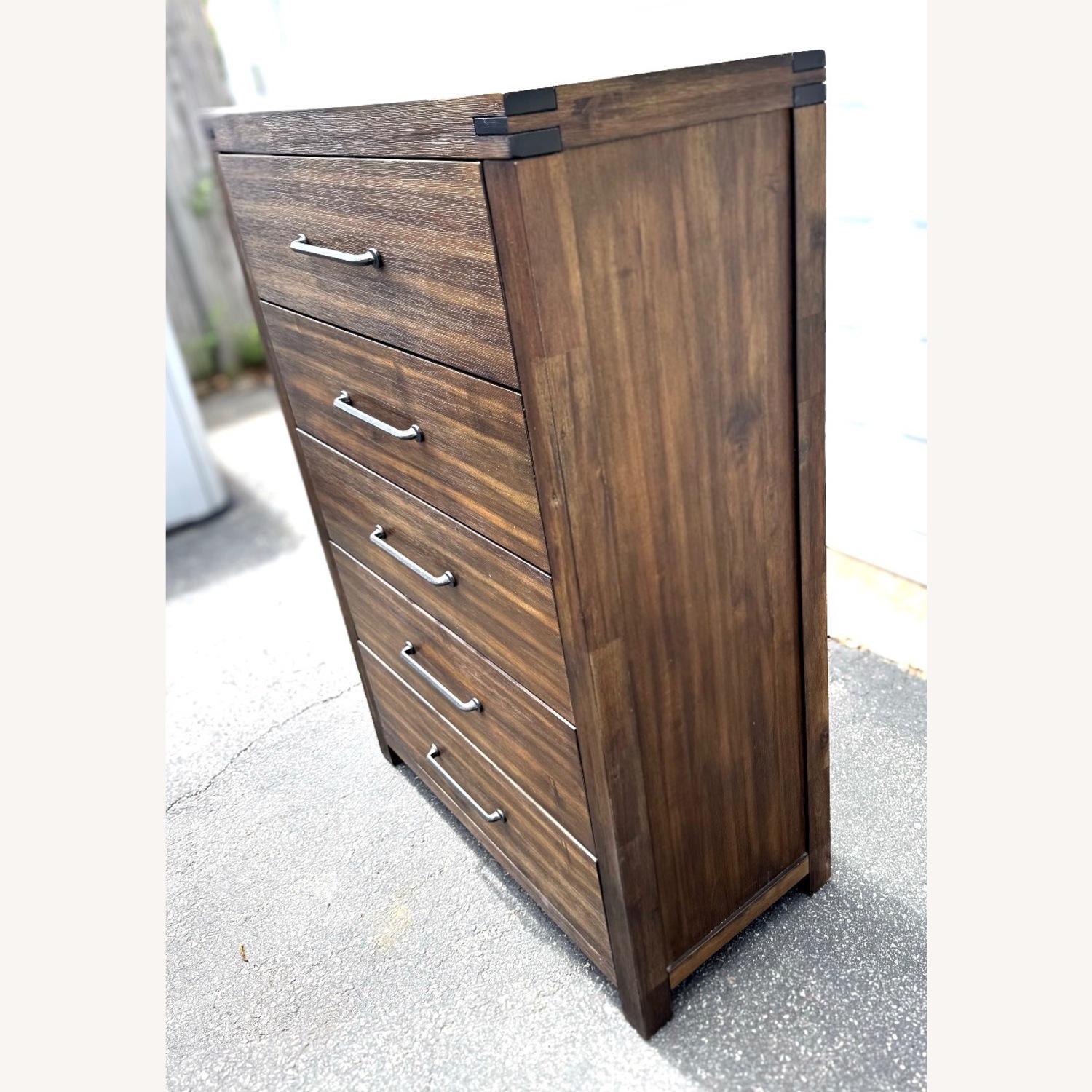 Raymour & Flanigan Dark Brown Wood Dresser - image-2