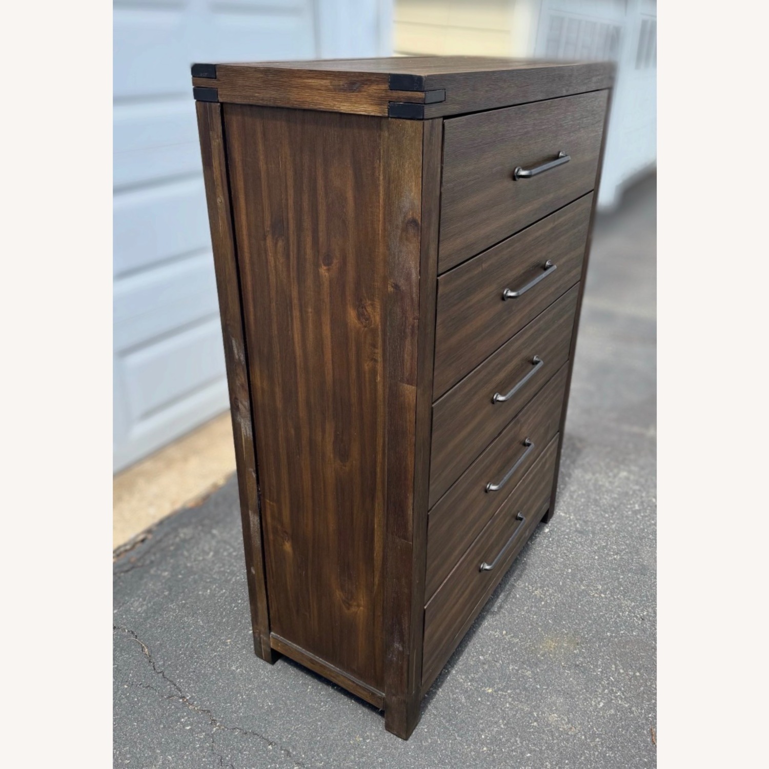 Raymour & Flanigan Dark Brown Wood Dresser - image-3