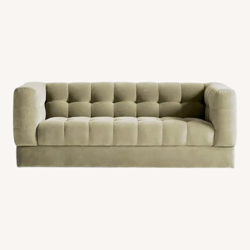 Used Crate & Barrel Chiltern Green Velvet 3+ Seater Sofa for sale on AptDeco