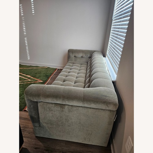 Used Crate & Barrel Chiltern Green Velvet 3+ Seater Sofa for sale on AptDeco