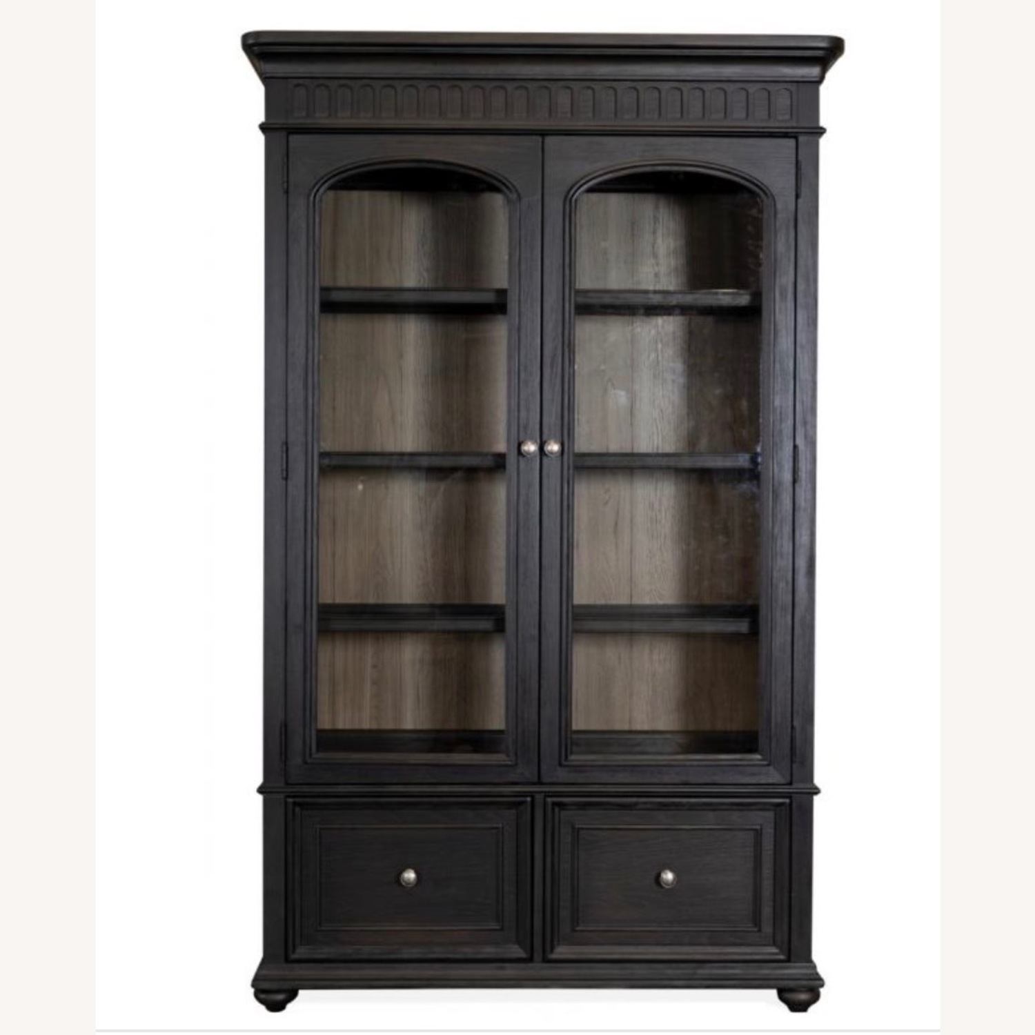 Raymour & Flanigan Regency Black Wood Bookcase - image-1