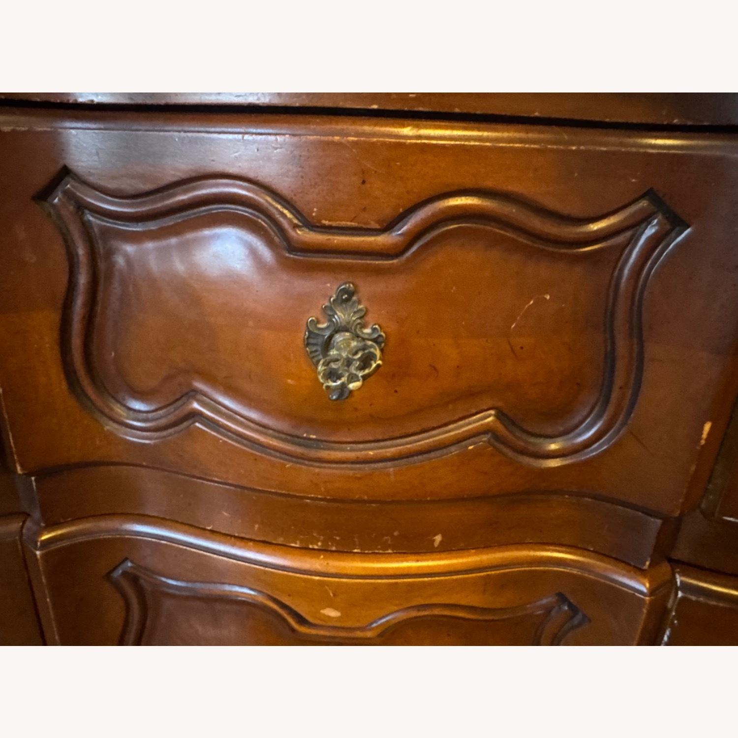 Vintage/Antique Dark Brown Wood Dresser - image-5