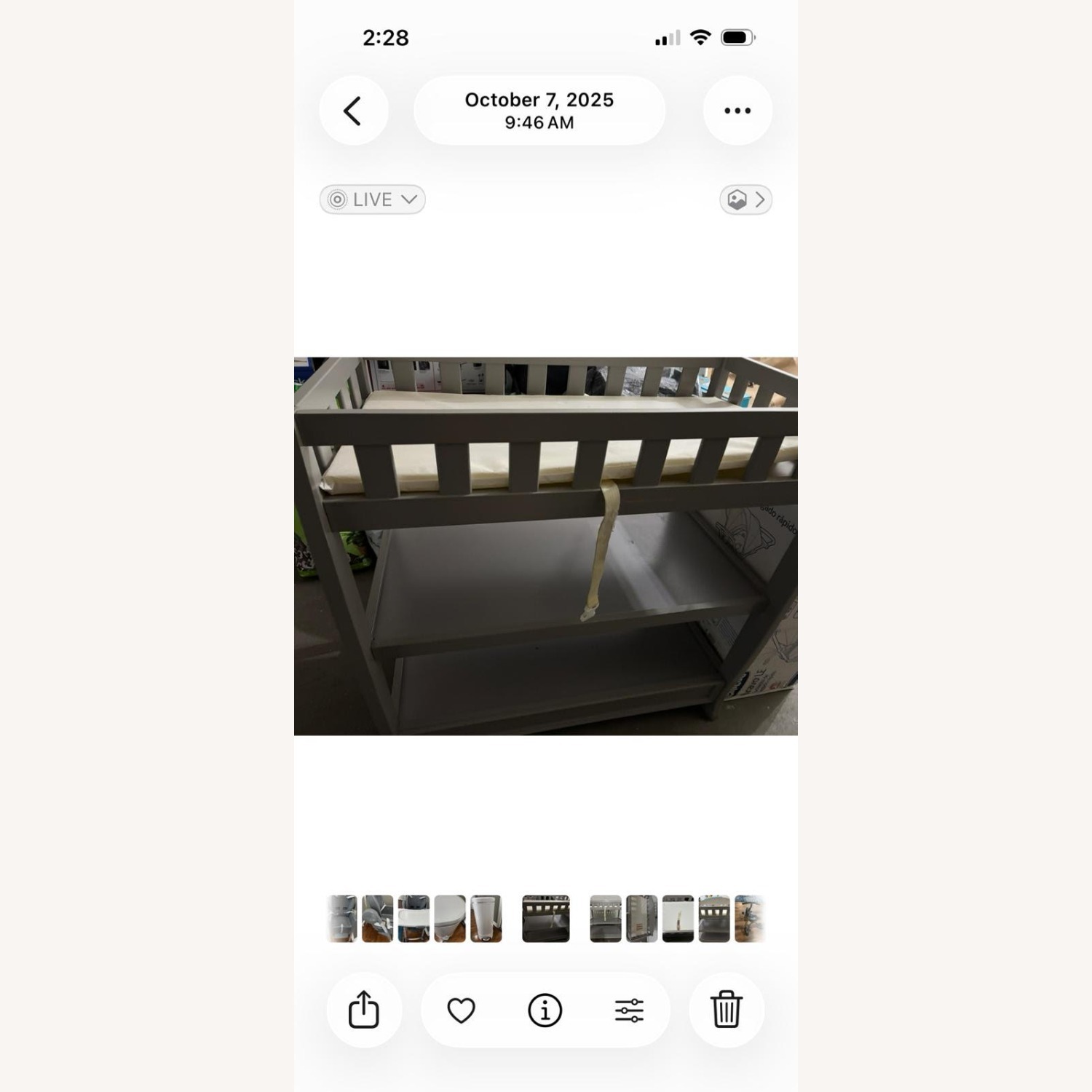 Walmart Light Gray Changing Table - image-2