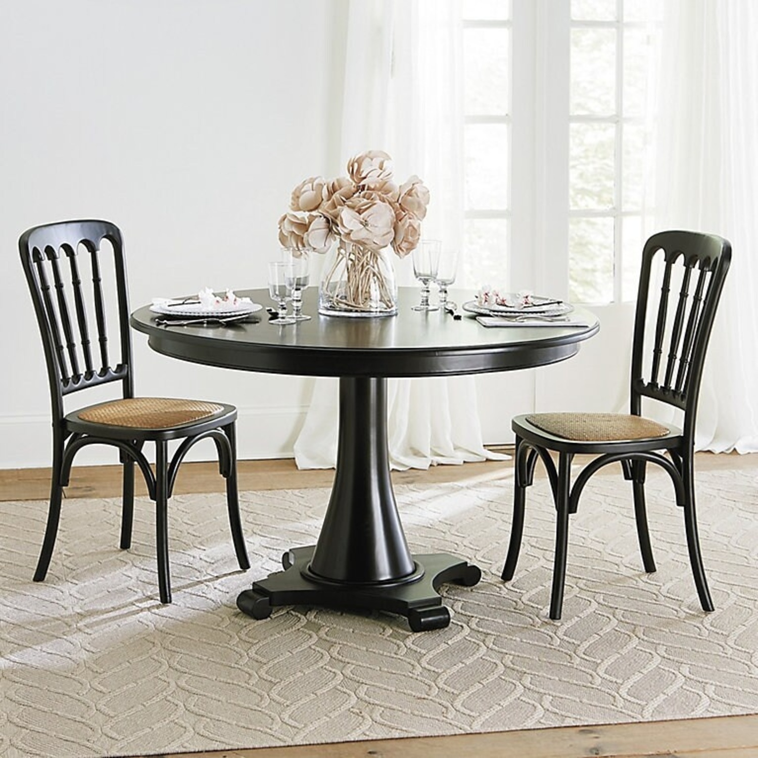 47 “ Ballard Pedestal With Glass Overlay Table - image-4