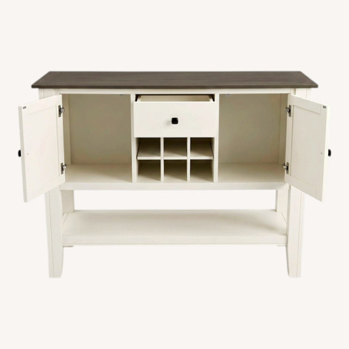 Used Bob's Discount Furniture White Wood Sideboard for sale on AptDeco