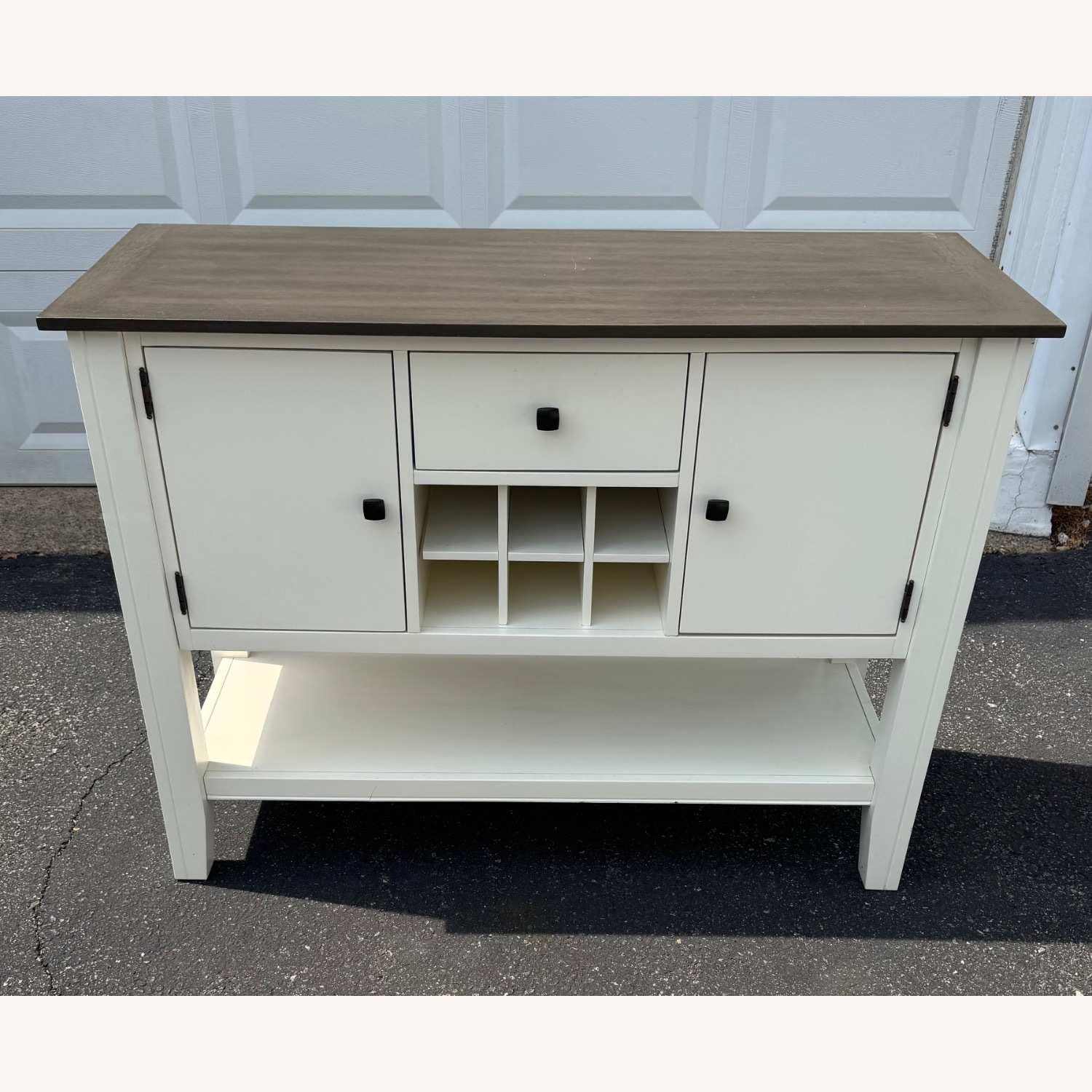 Bob's Discount Furniture White Wood Sideboard - image-1