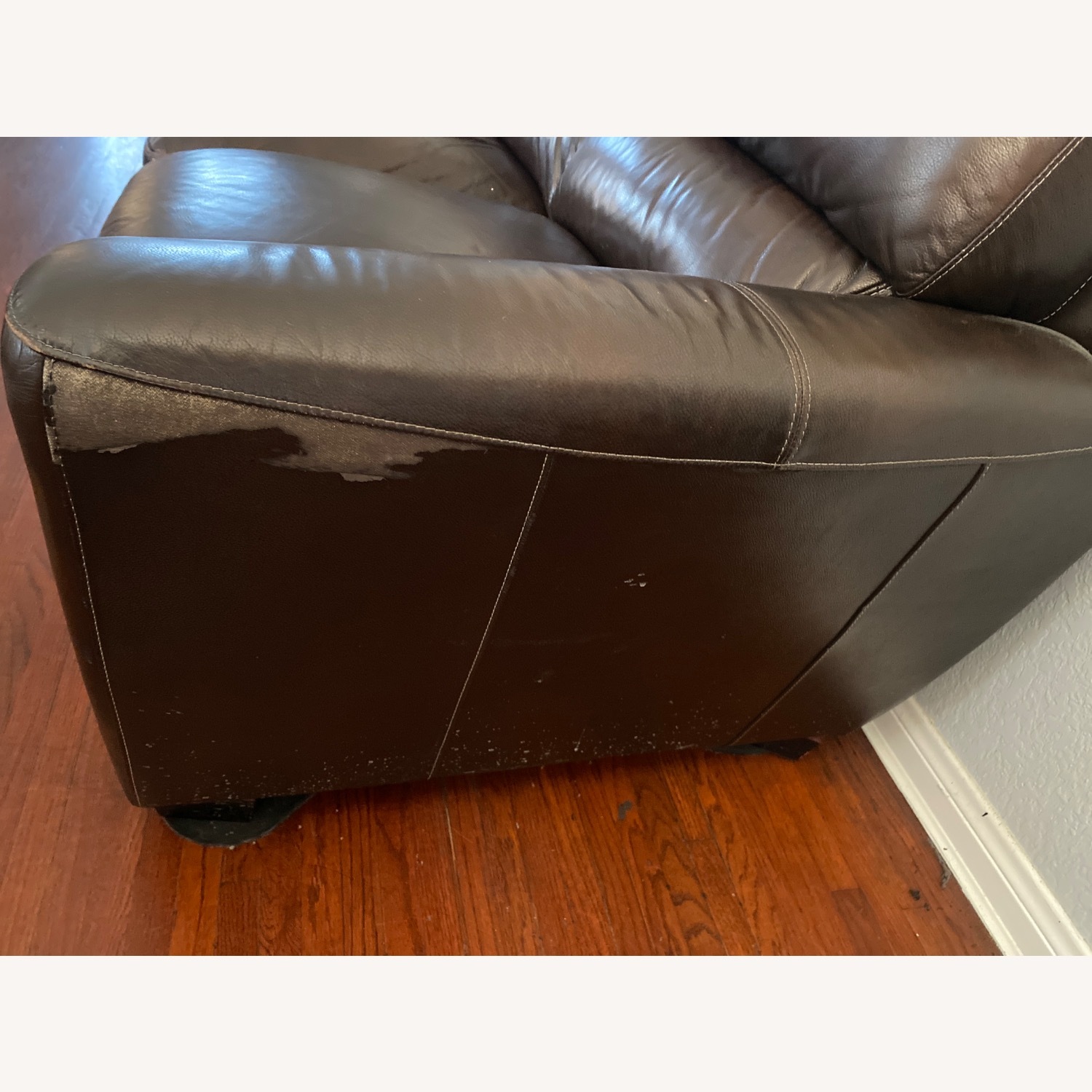 Brown Leather Sofa  - image-6