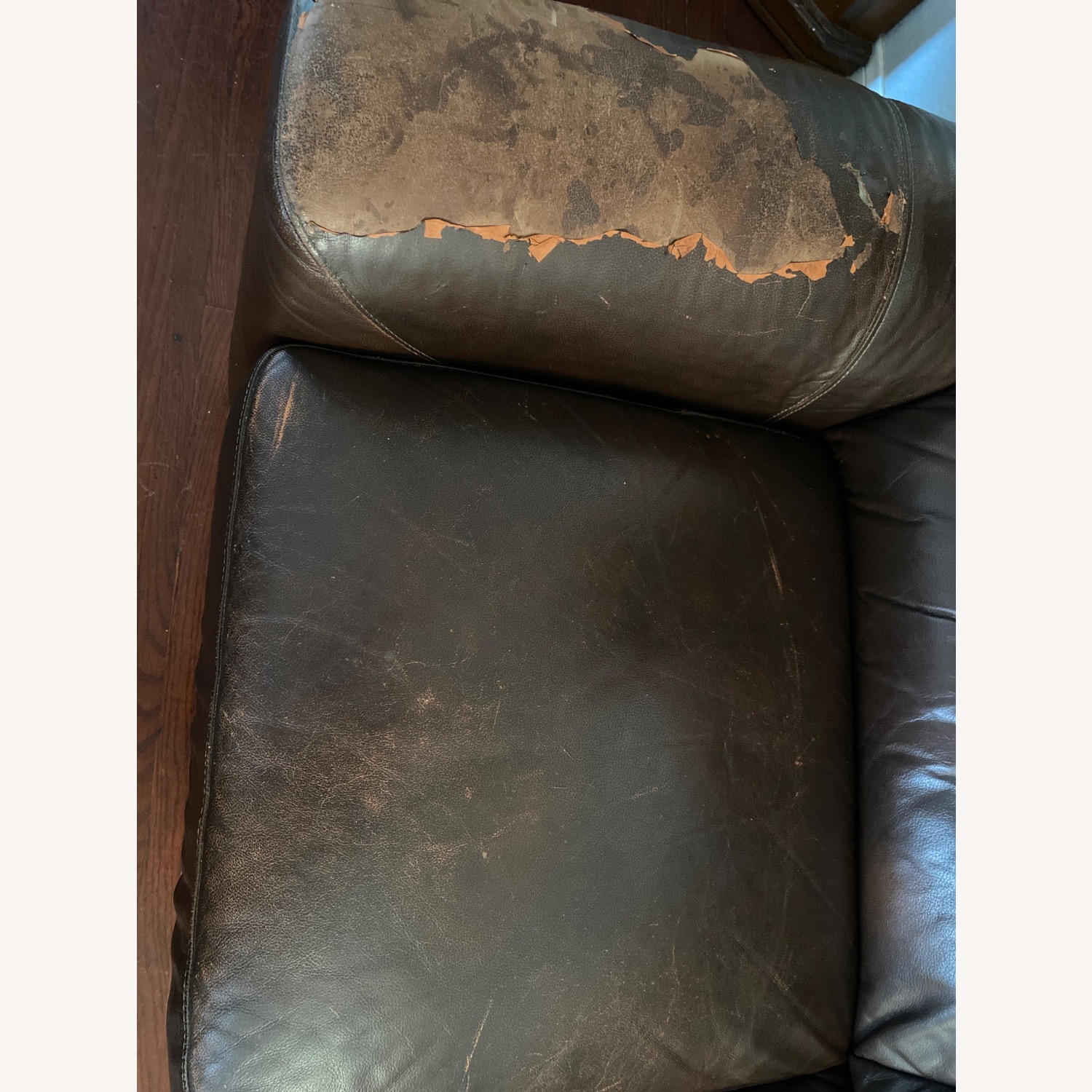 Brown Leather Sofa  - image-4