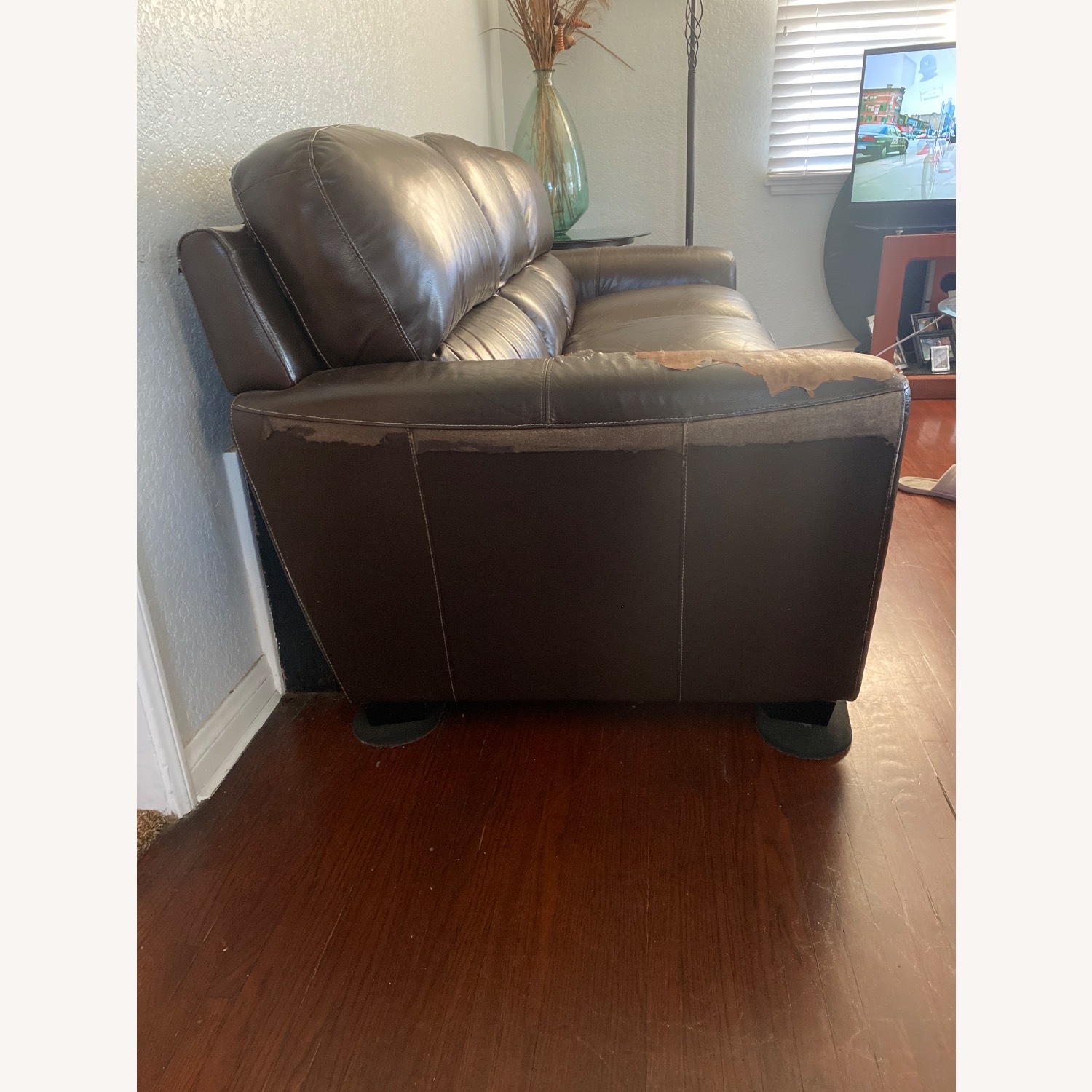 Brown Leather Sofa  - image-2
