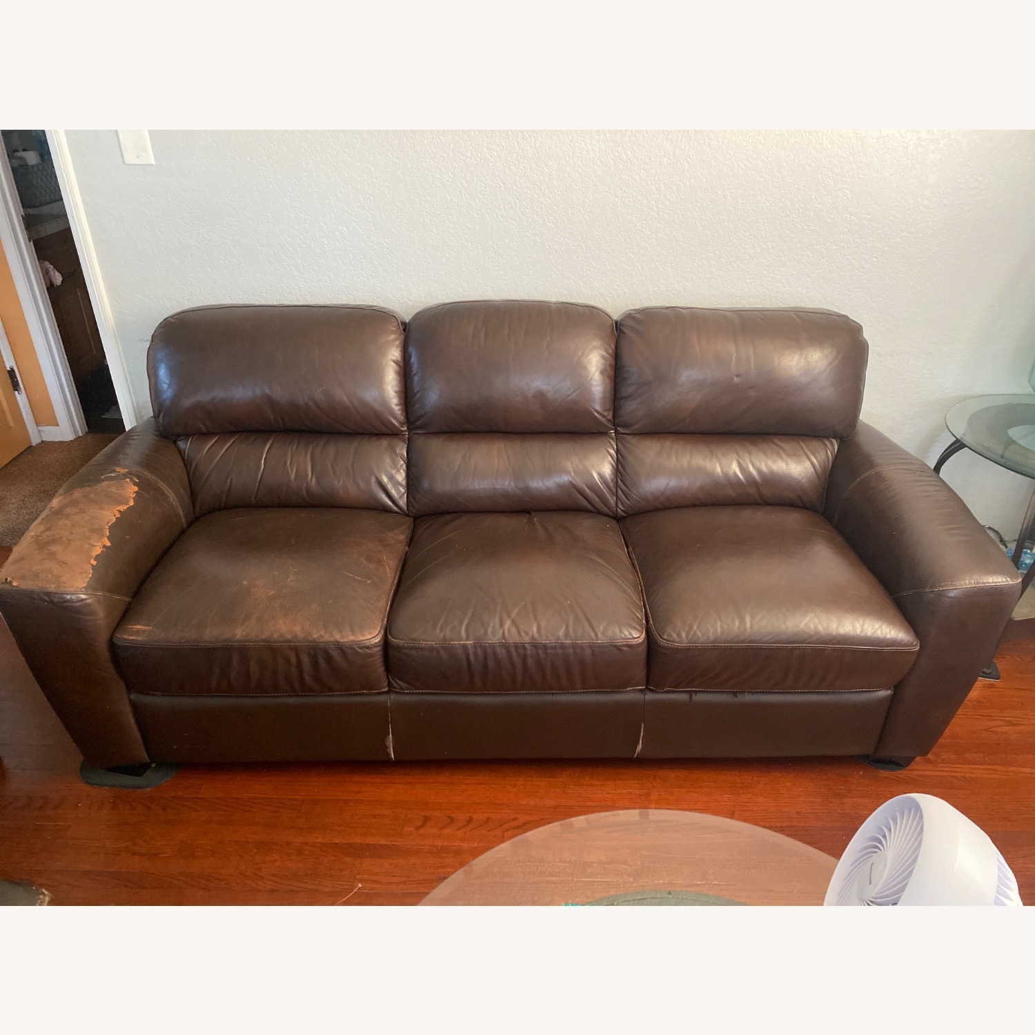 Brown Leather Sofa  - image-1
