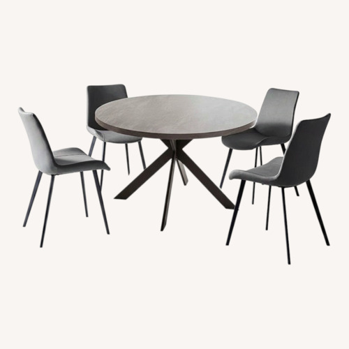 Used Zerifevni Round Dining Table Set for sale on AptDeco