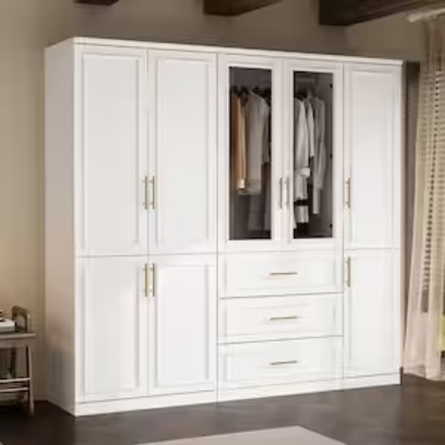 Home Depot White Wood Wall Unit - image-4