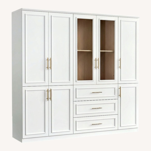 Used Home Depot White Wood Wall Unit for sale on AptDeco