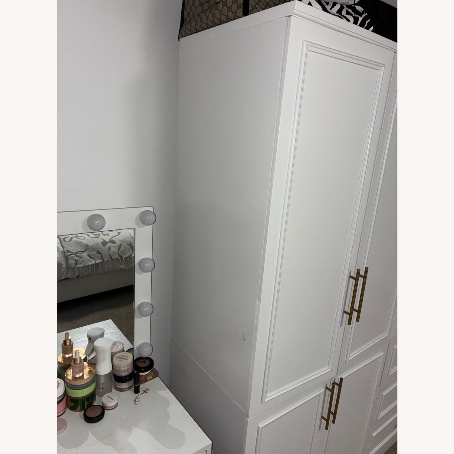 Home Depot White Wood Wall Unit - image-2