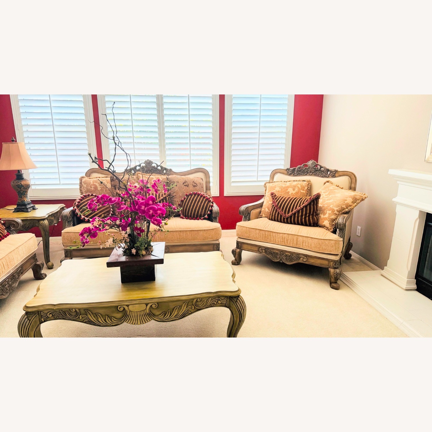 Light Brown Fabric 3+ Seater Sofa - image-2