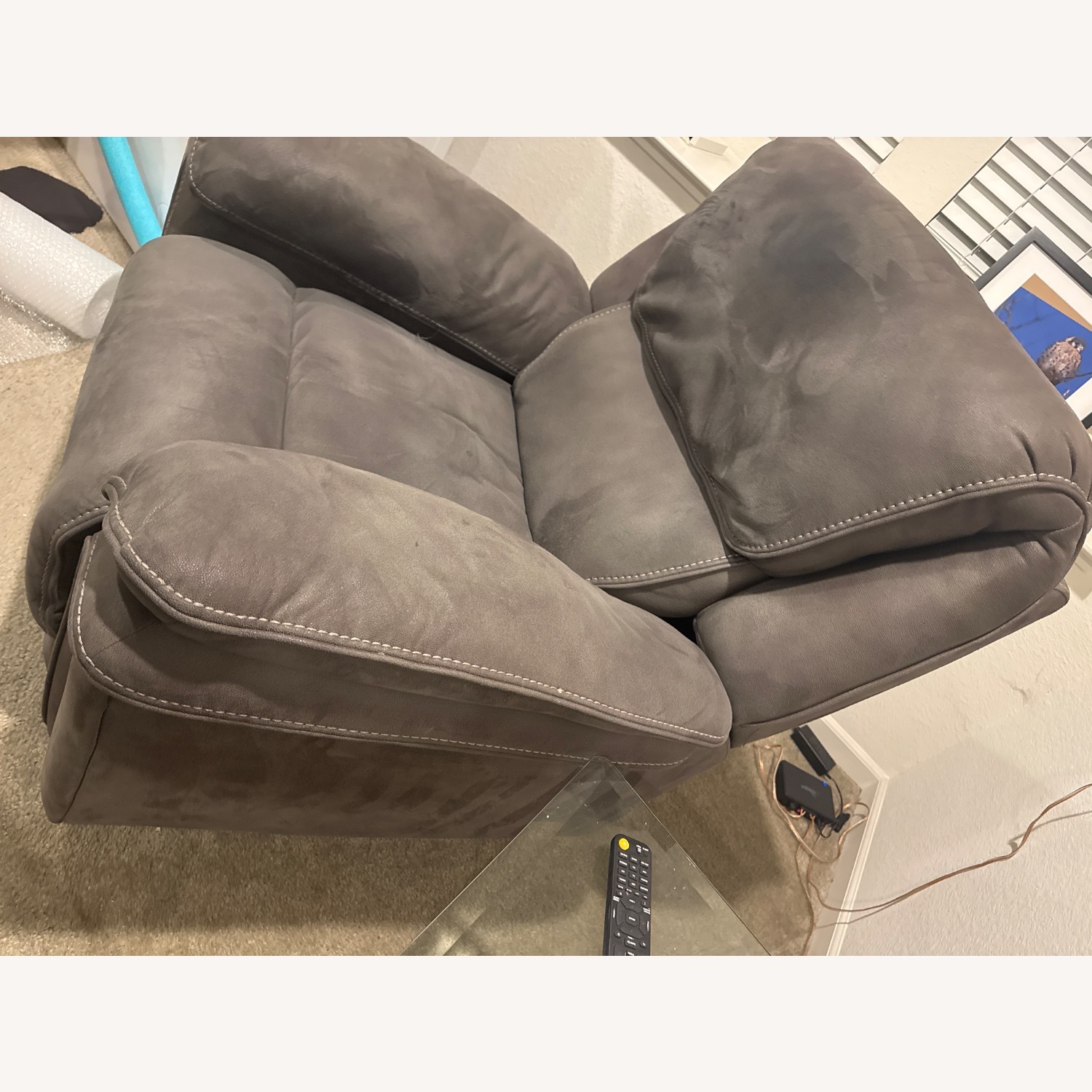 Living Spaces Light Brown Recliner - image-3